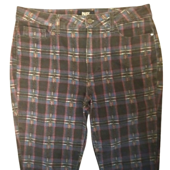 Paige Hoxton Atlantic Tartan Ankle Plaid Jeans, Size: 32 - Picture 3 of 10